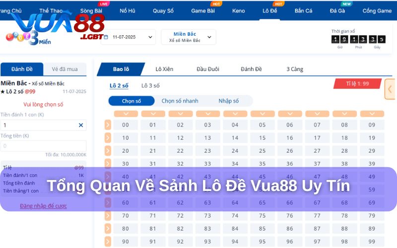 Lô đề Vua88 trả thưởng xanh chín