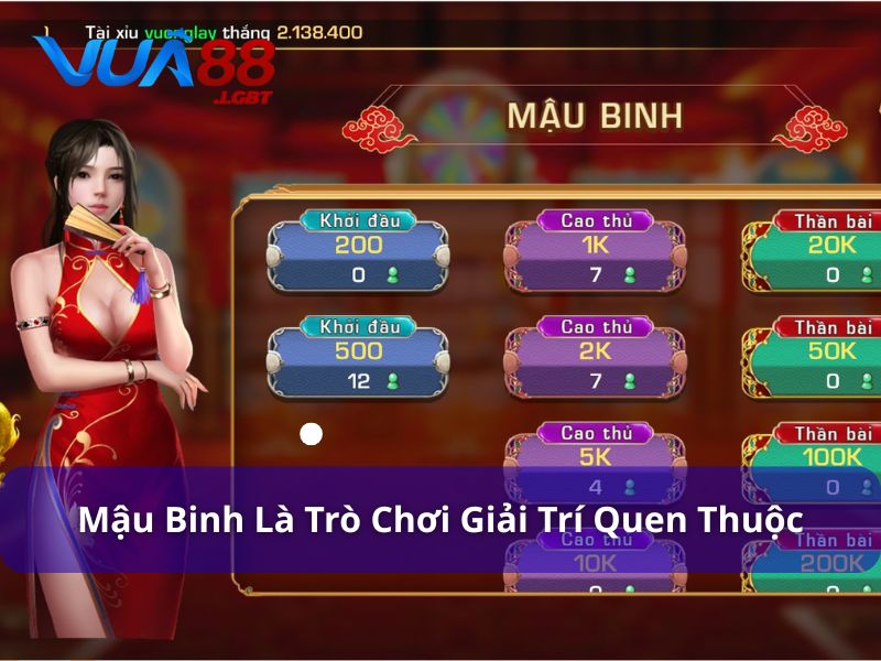 Mậu Binh Vua88 - Game Bài Giải Trí Quen Thuộc Của Người Việt Mậu binh là trò chơi quen thuộc trong văn hóa Việt