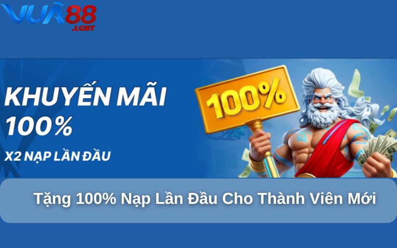 khuyến mãi Vua88 Vua88 tặng 100% nạp lần đầu cho thành viên mới